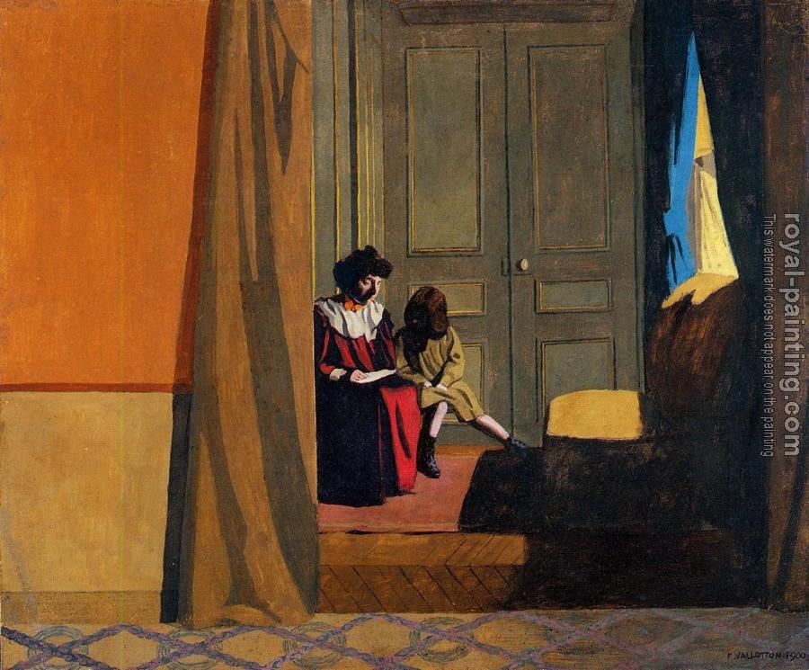 Felix Vallotton : Woman Reading to a Little Girl